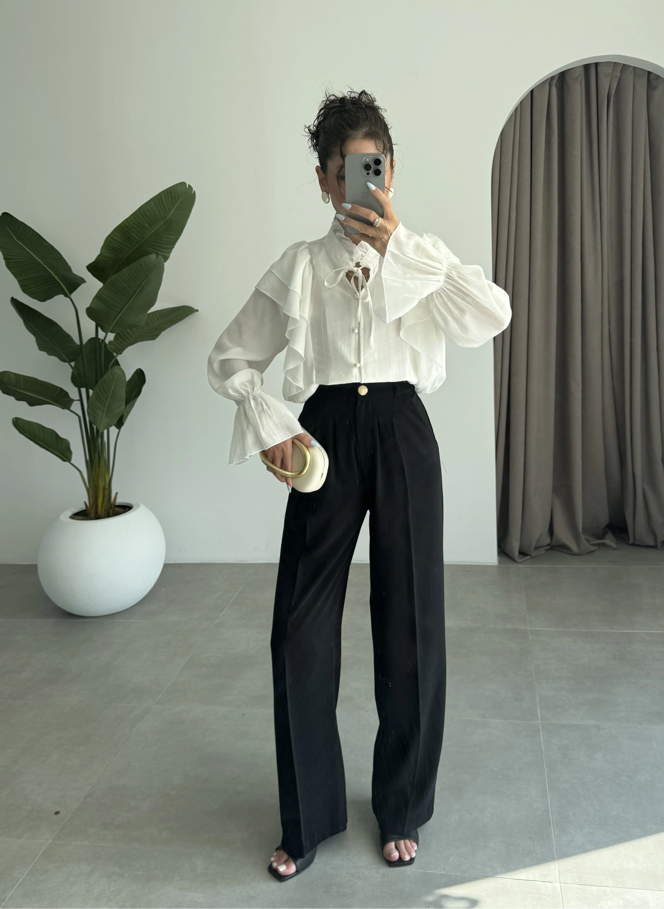 Dosa İthal Kumaş Volankol Ekru Gömlek