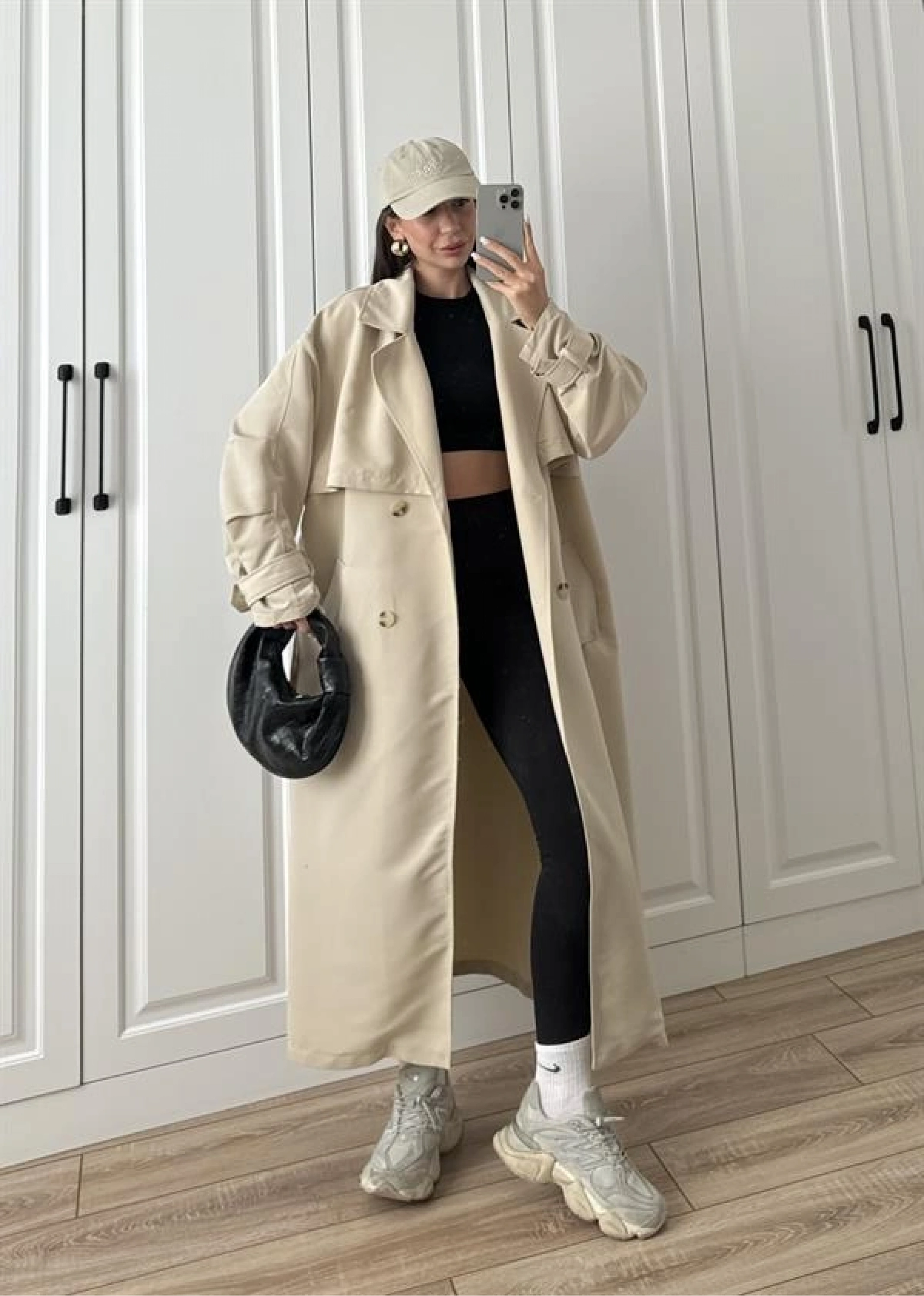 Ekstra Oversize Premium Taş Trençkot