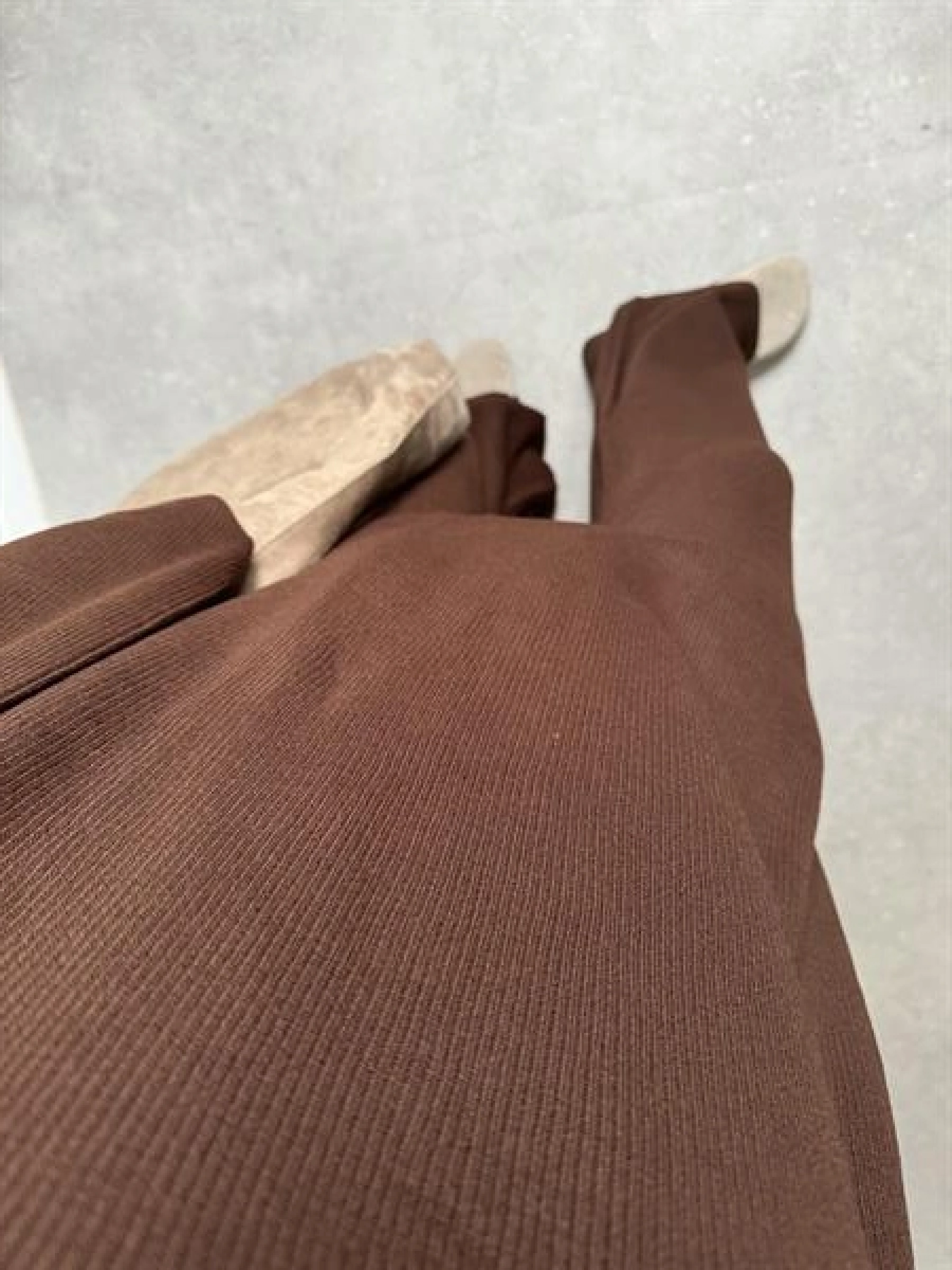 Fermuarlı Oversize Kahve Triko Takım