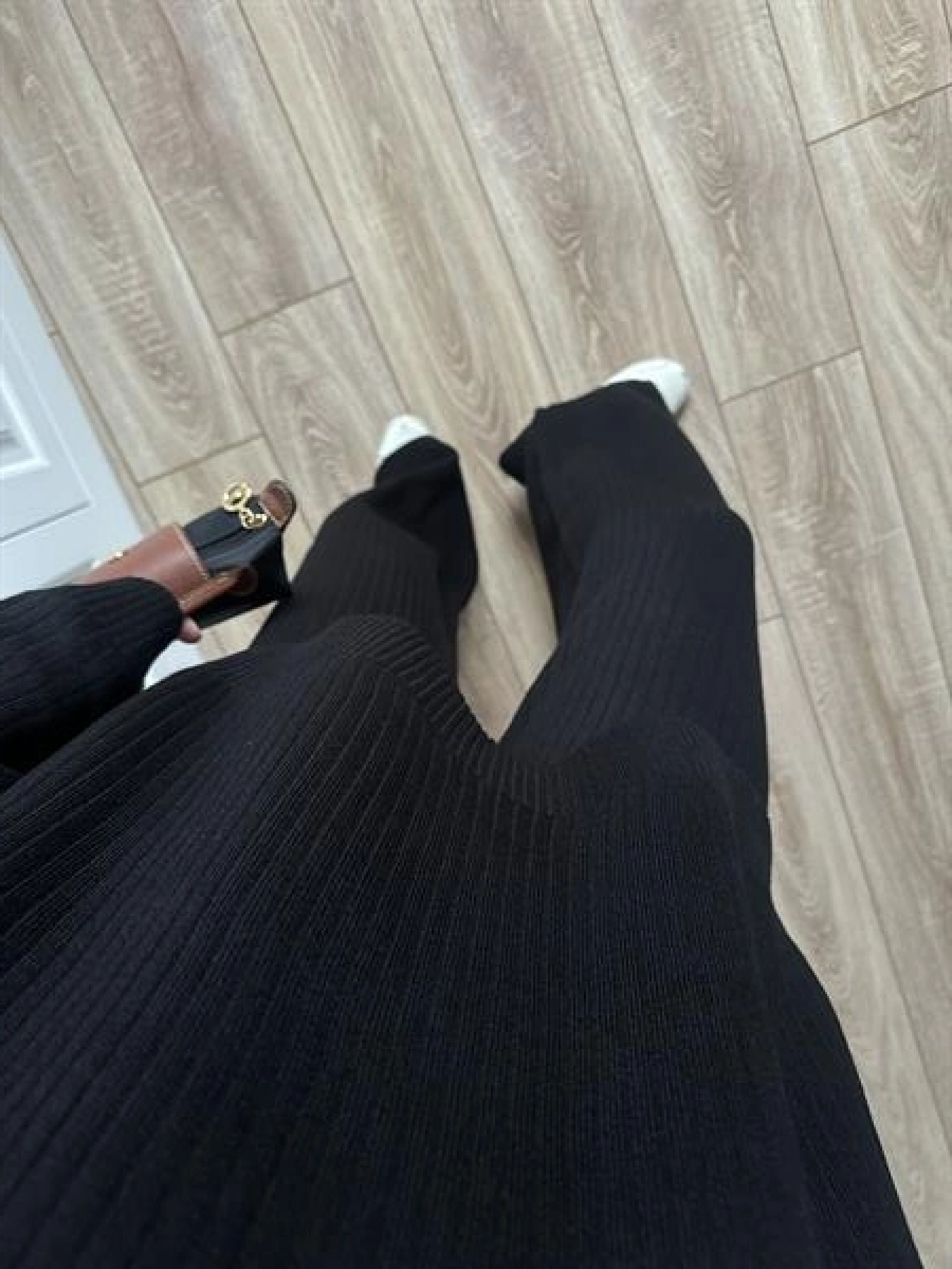 Fitilli Basic Oversize Siyah Triko Takım