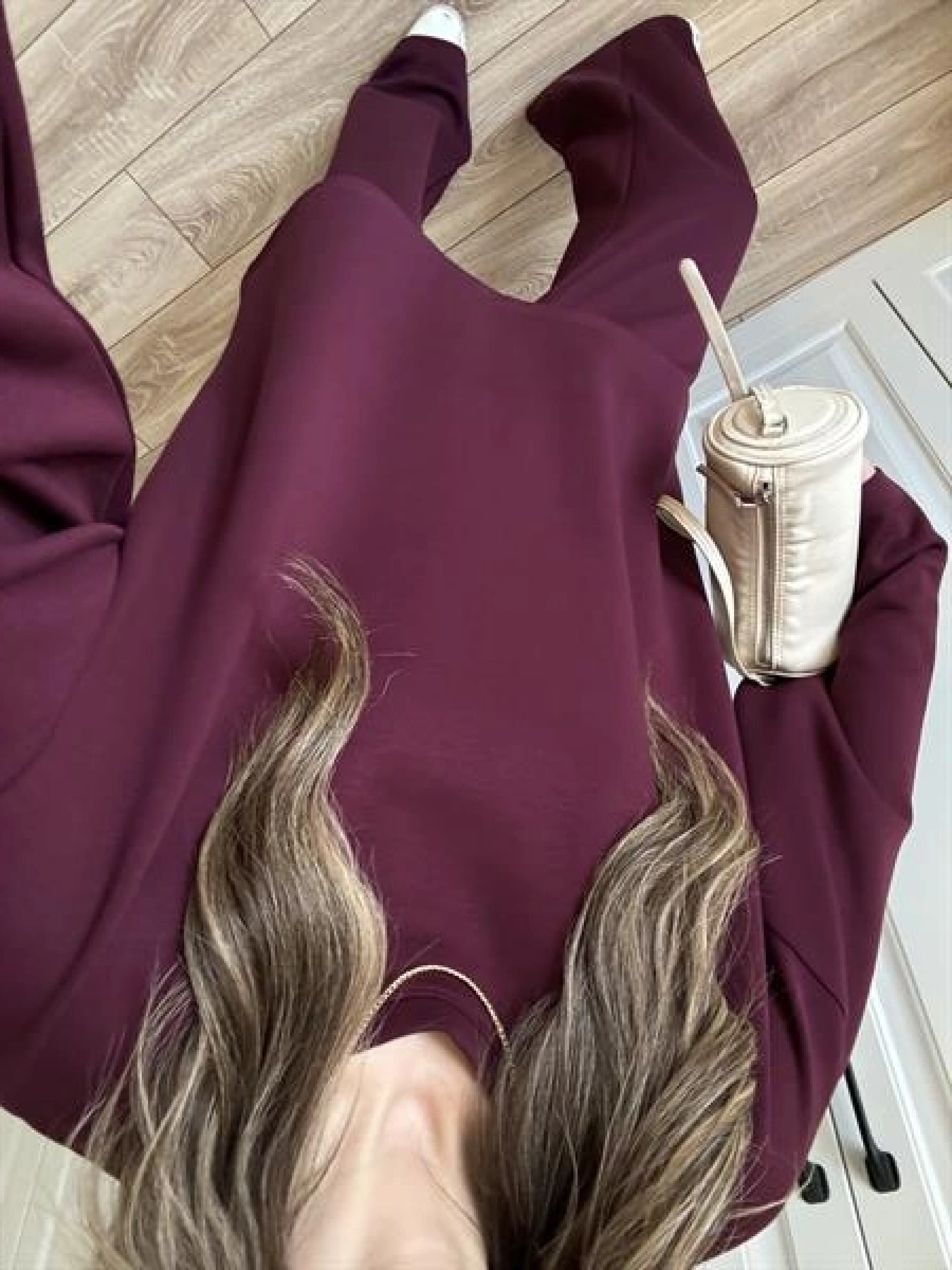 Liza Oysh Kumaş Basic Bordo Takım