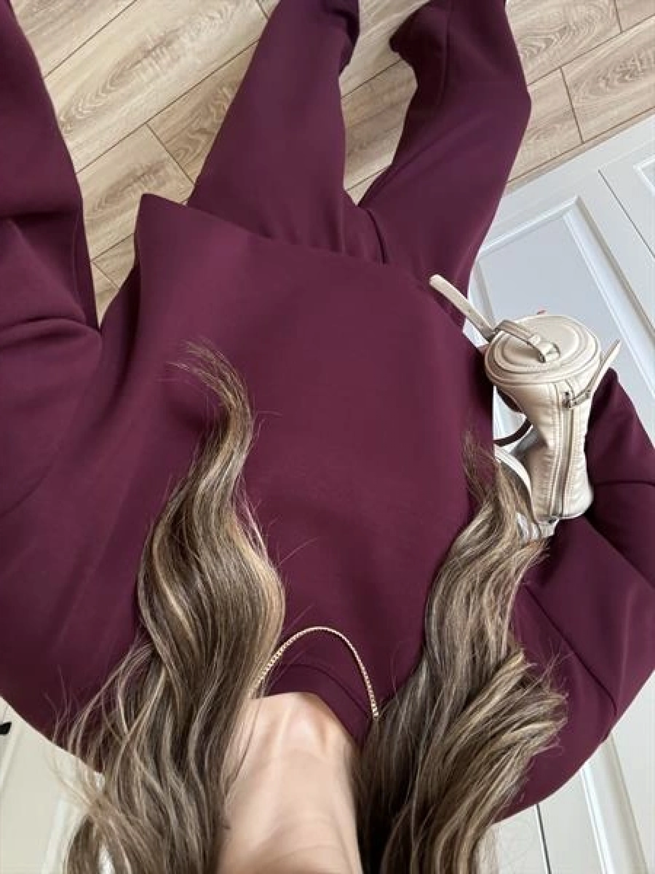 Liza Oysh Kumaş Basic Bordo Takım