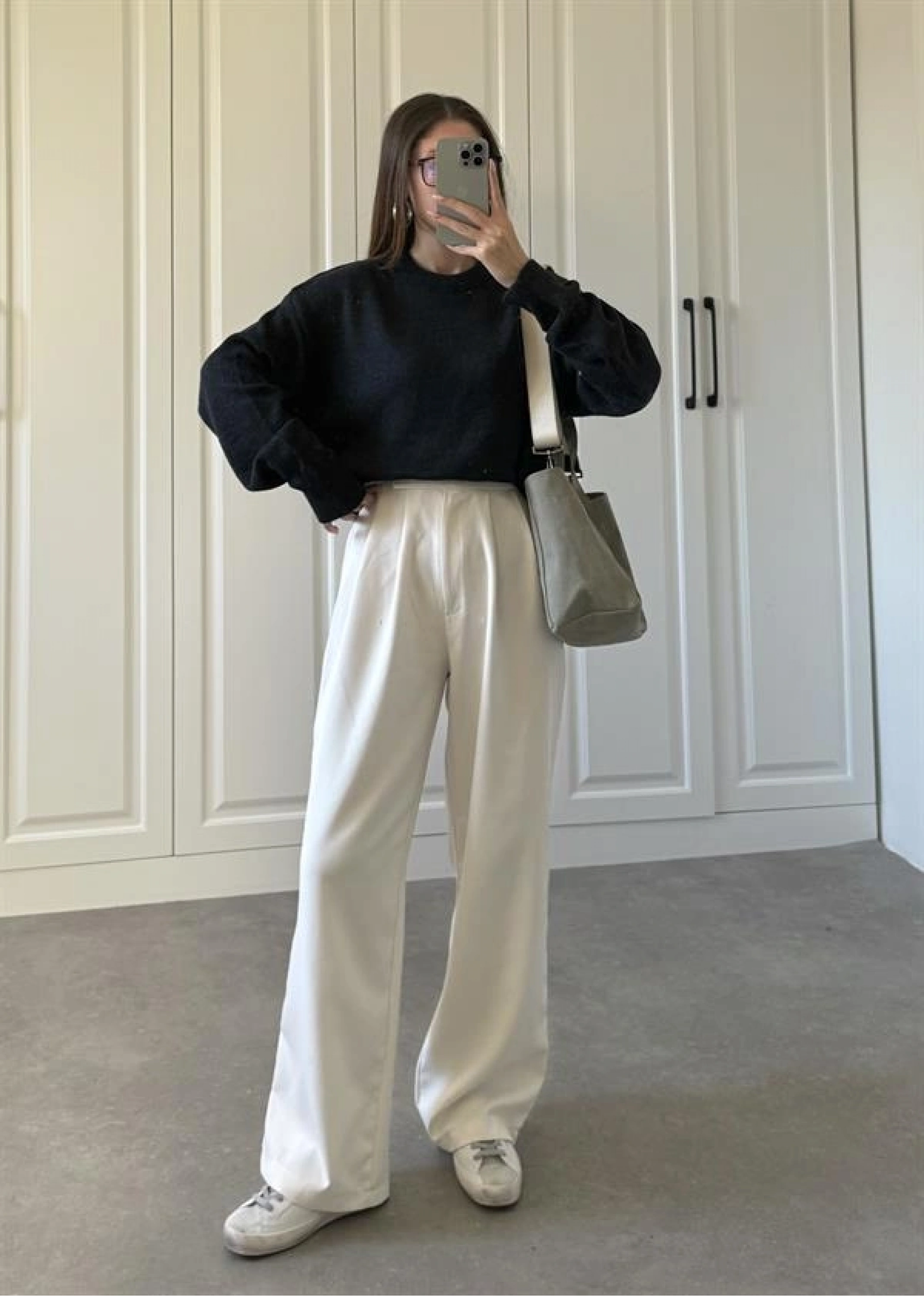 Mari Oversize Basic Lacivert Kazak
