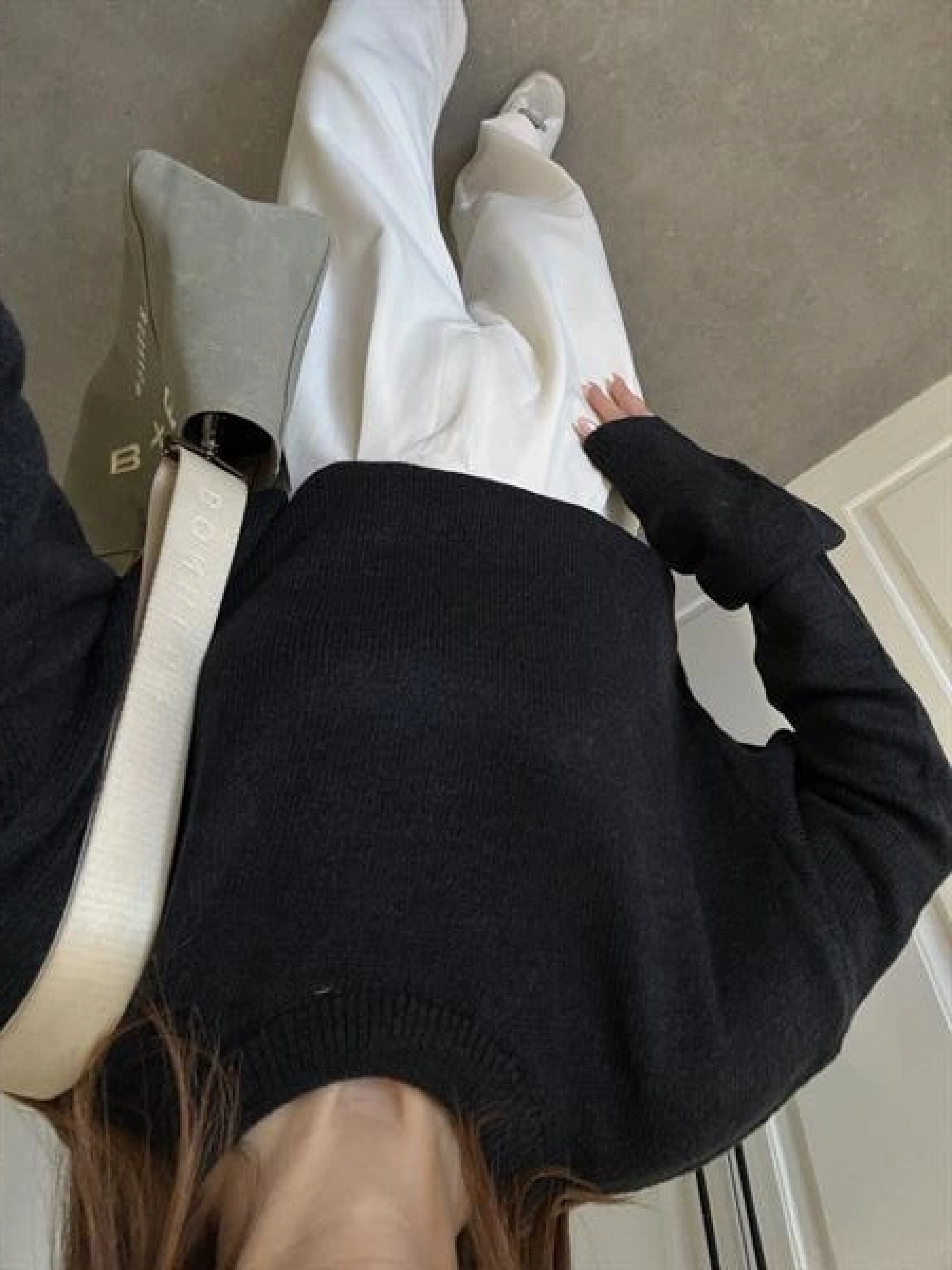 Mari Oversize Basic Lacivert Kazak