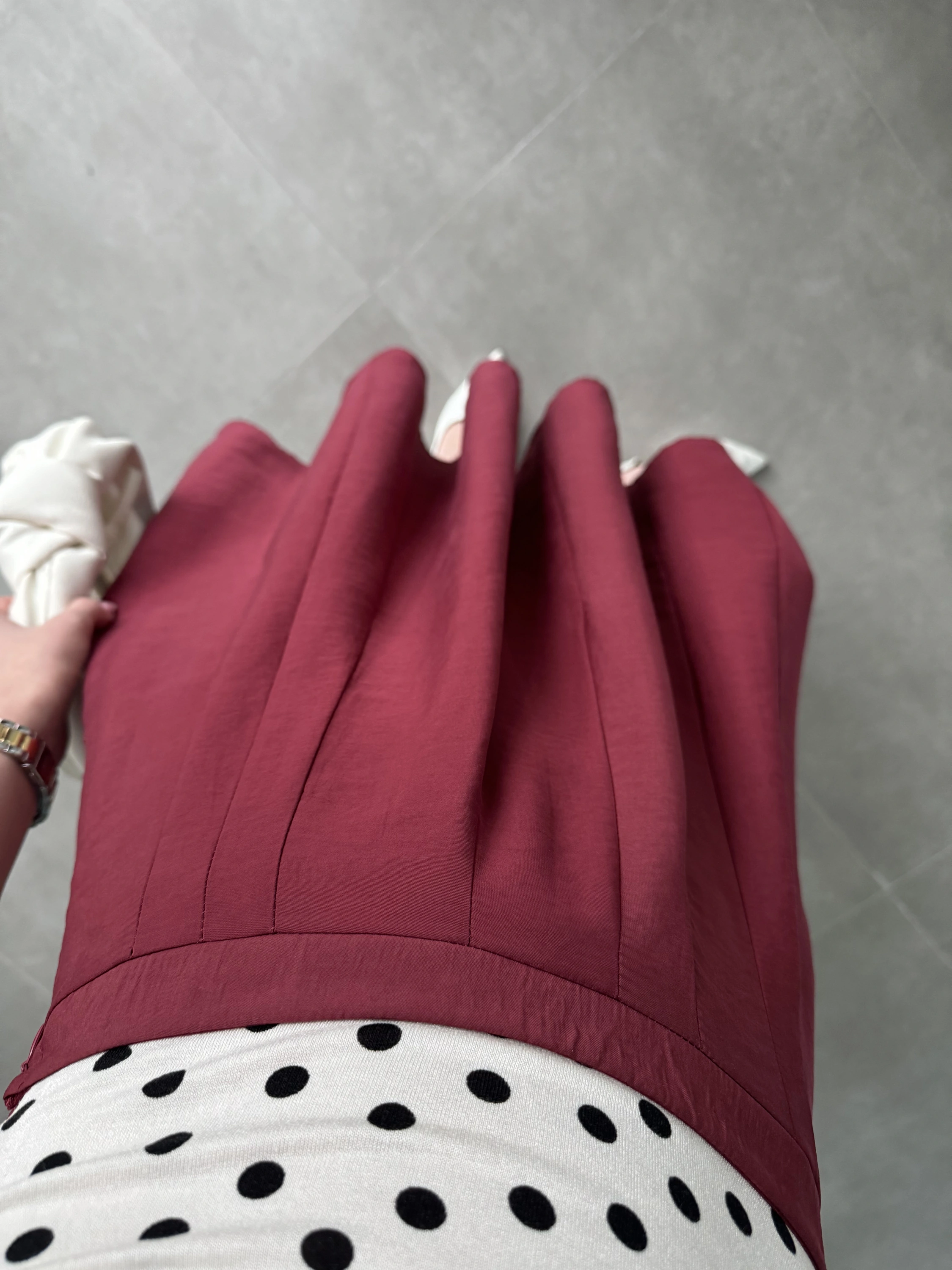 Midi Boy Bordo Tensel Etek