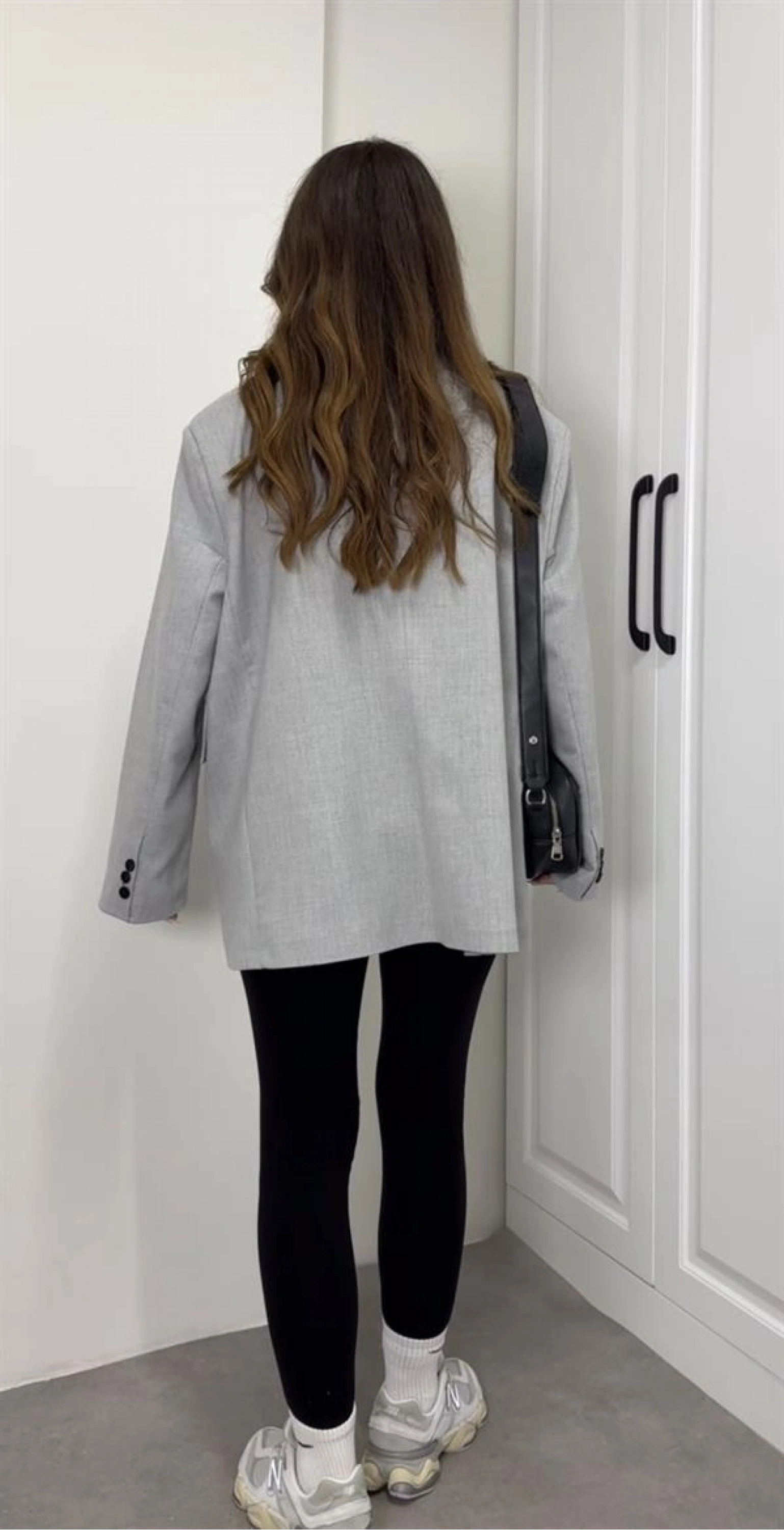 Oversize Maskülen Gri Blazer Ceket