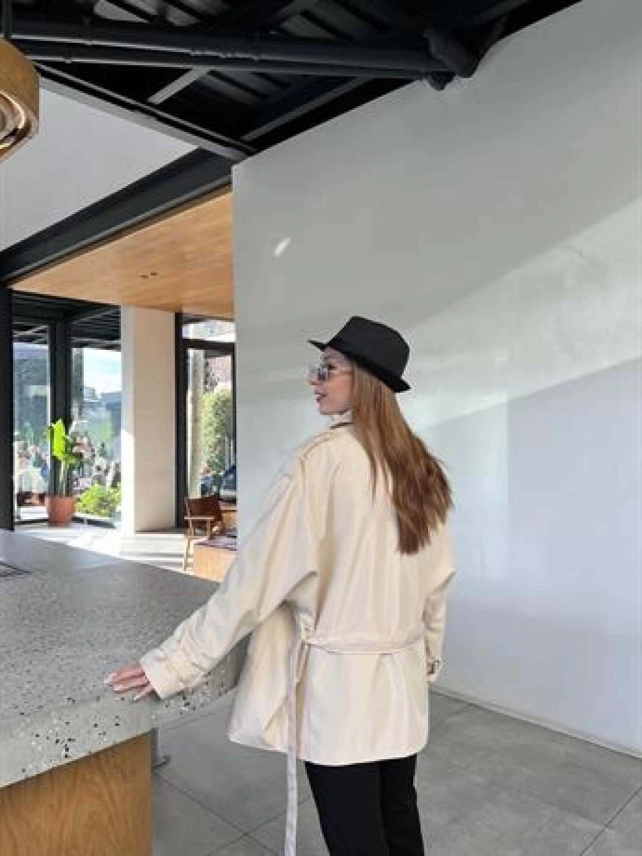 Premium Astarlı Taş Oversize Trenç