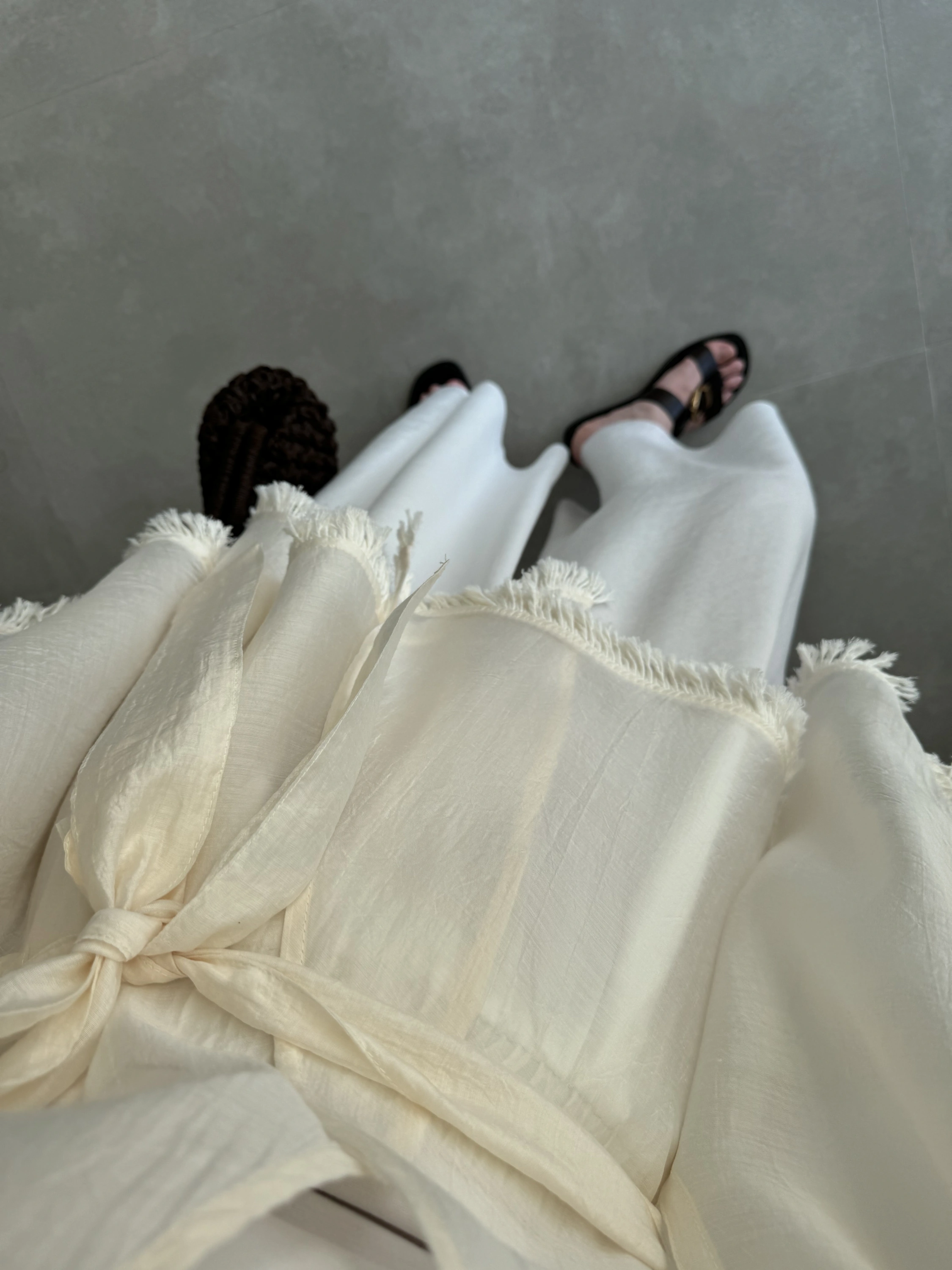 Püsküllü Kuşaklı Taş Kimono