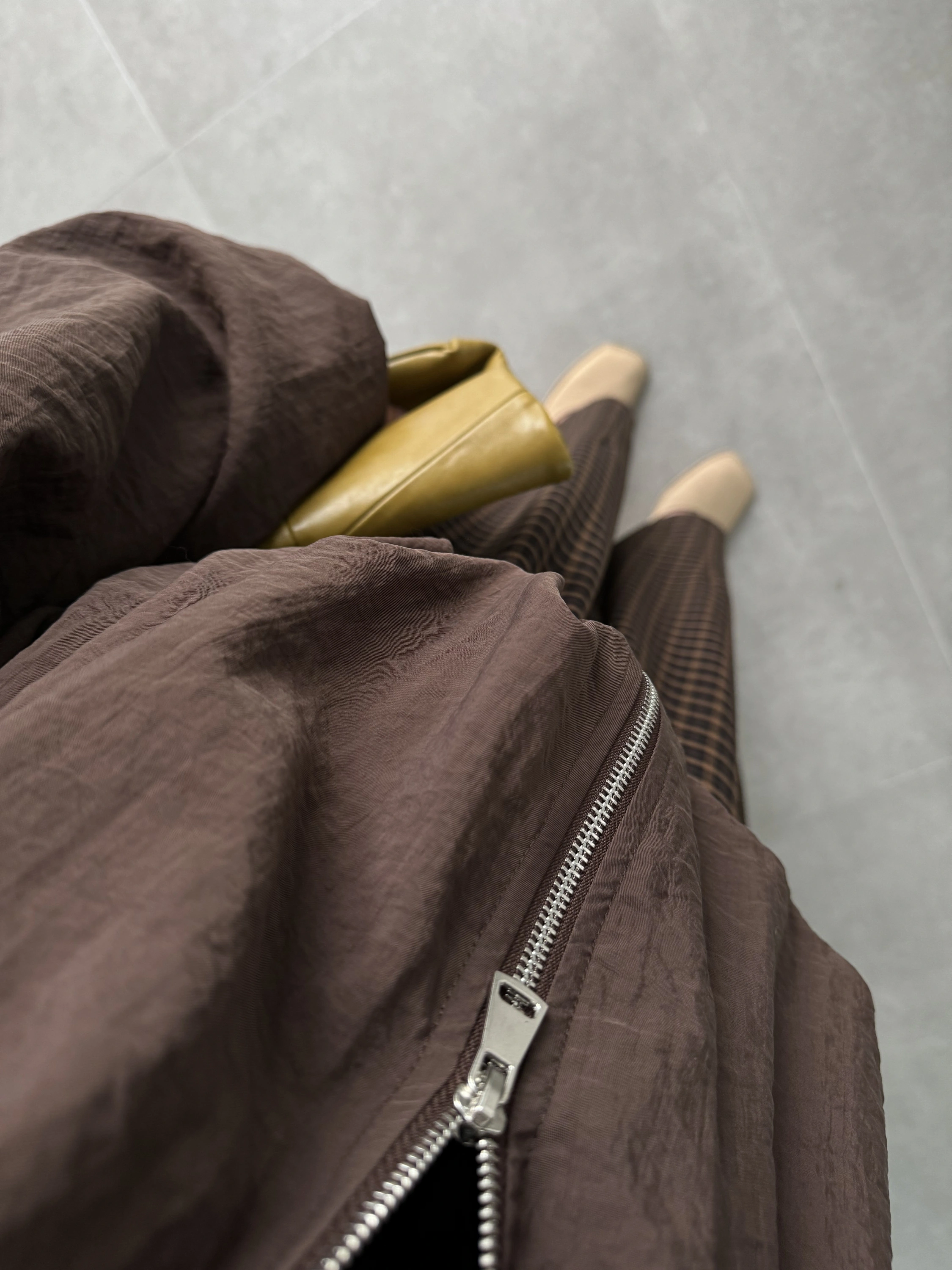 Reglan Açık Kahve Bomber Ceket