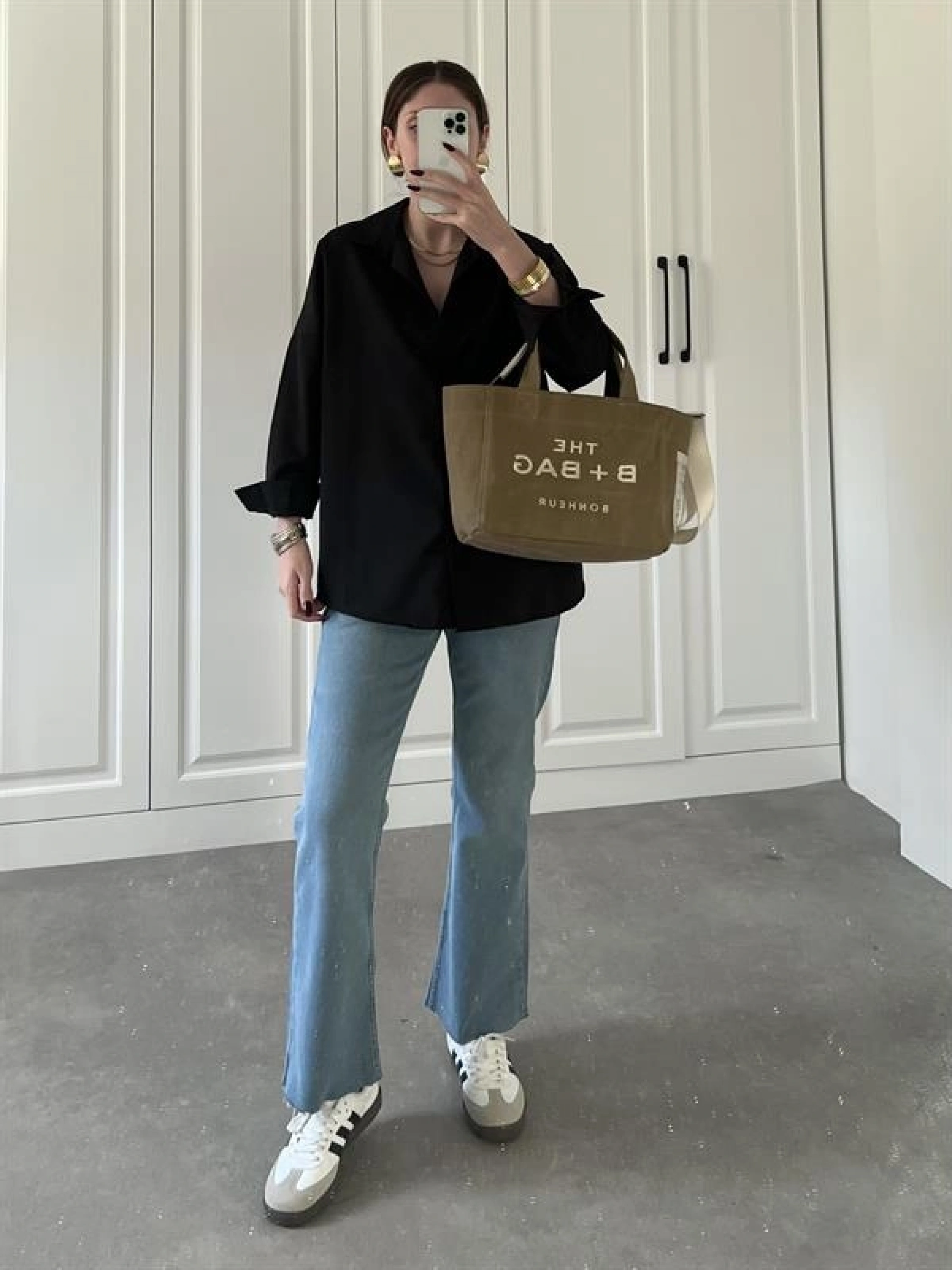 Siyah Basic Poplin Gömlek