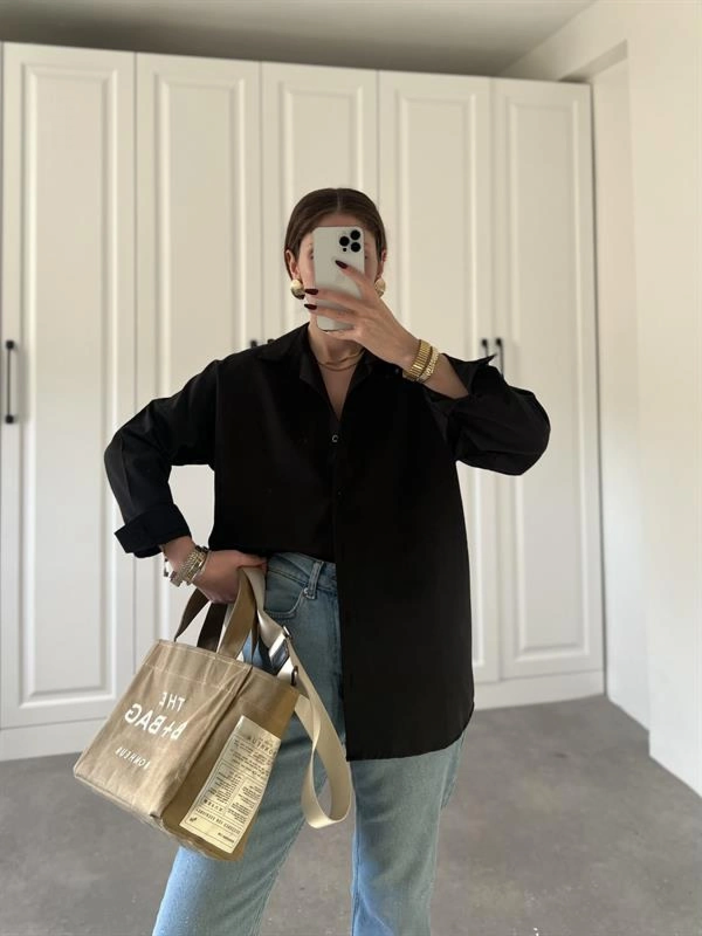 Siyah Basic Poplin Gömlek