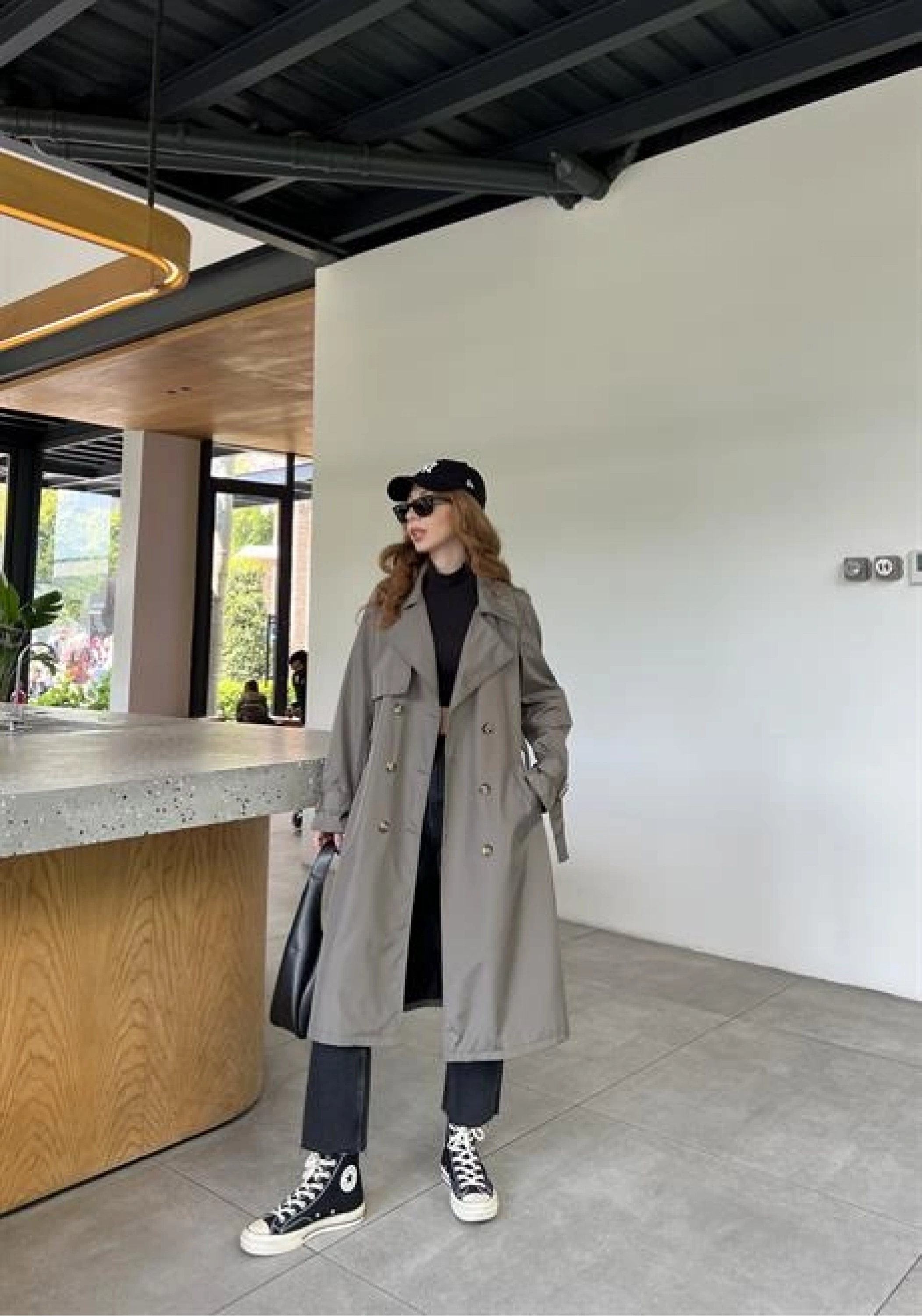 Stradi Model Olive Astarlı Uzun Trençkot