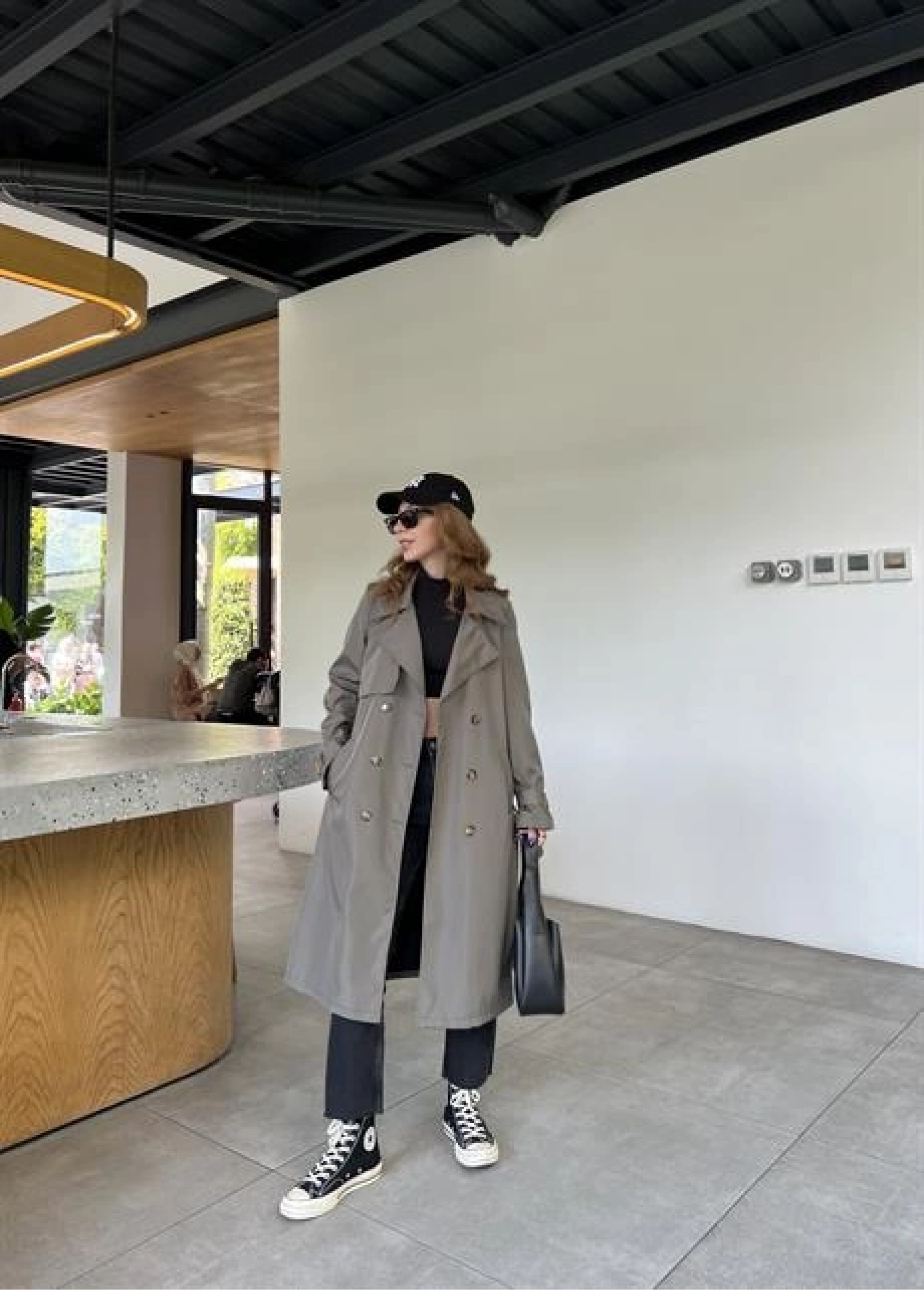 Stradi Model Olive Astarlı Uzun Trençkot