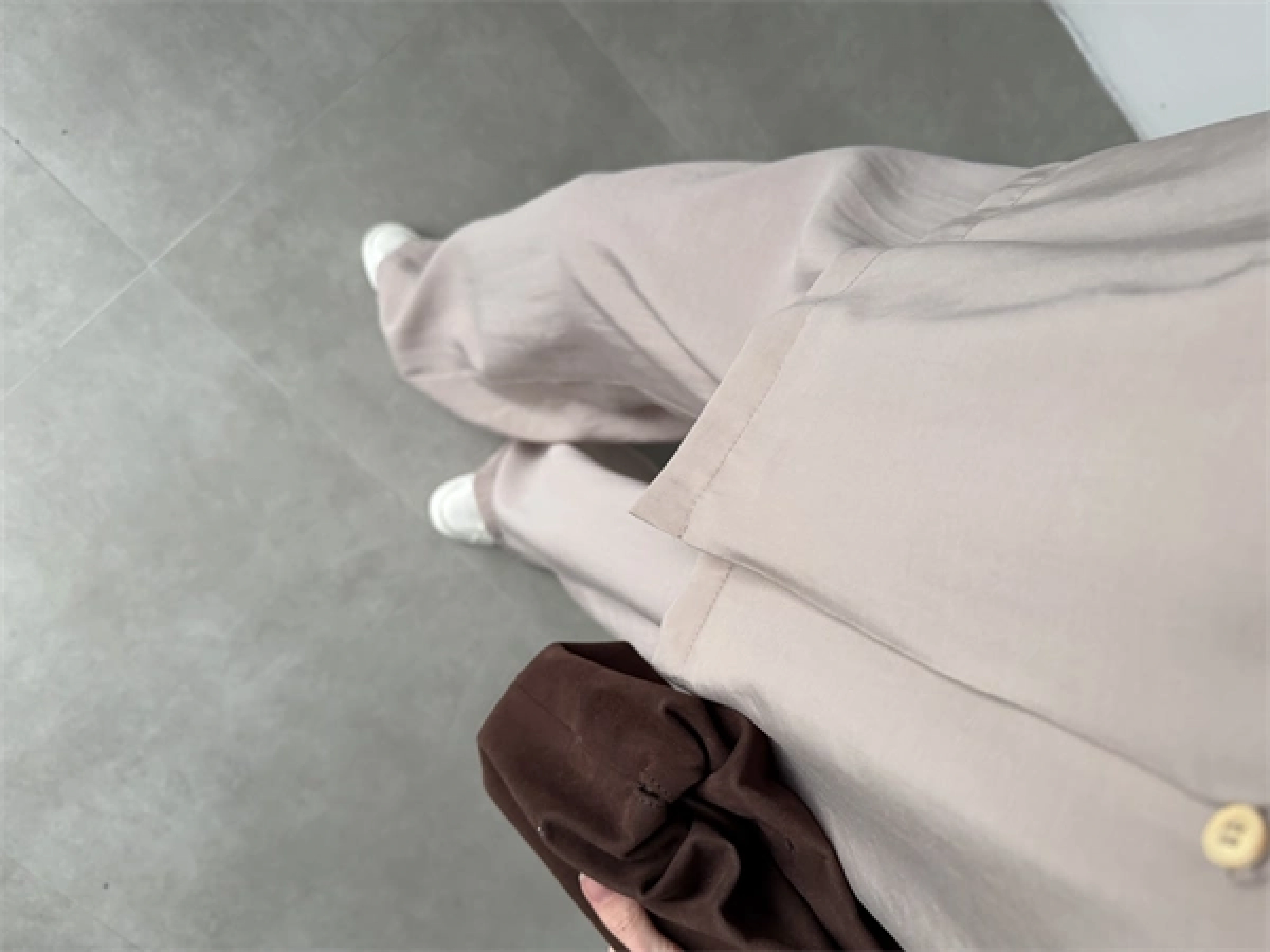 Tek Düğme Oversize Tensel Taş Takım