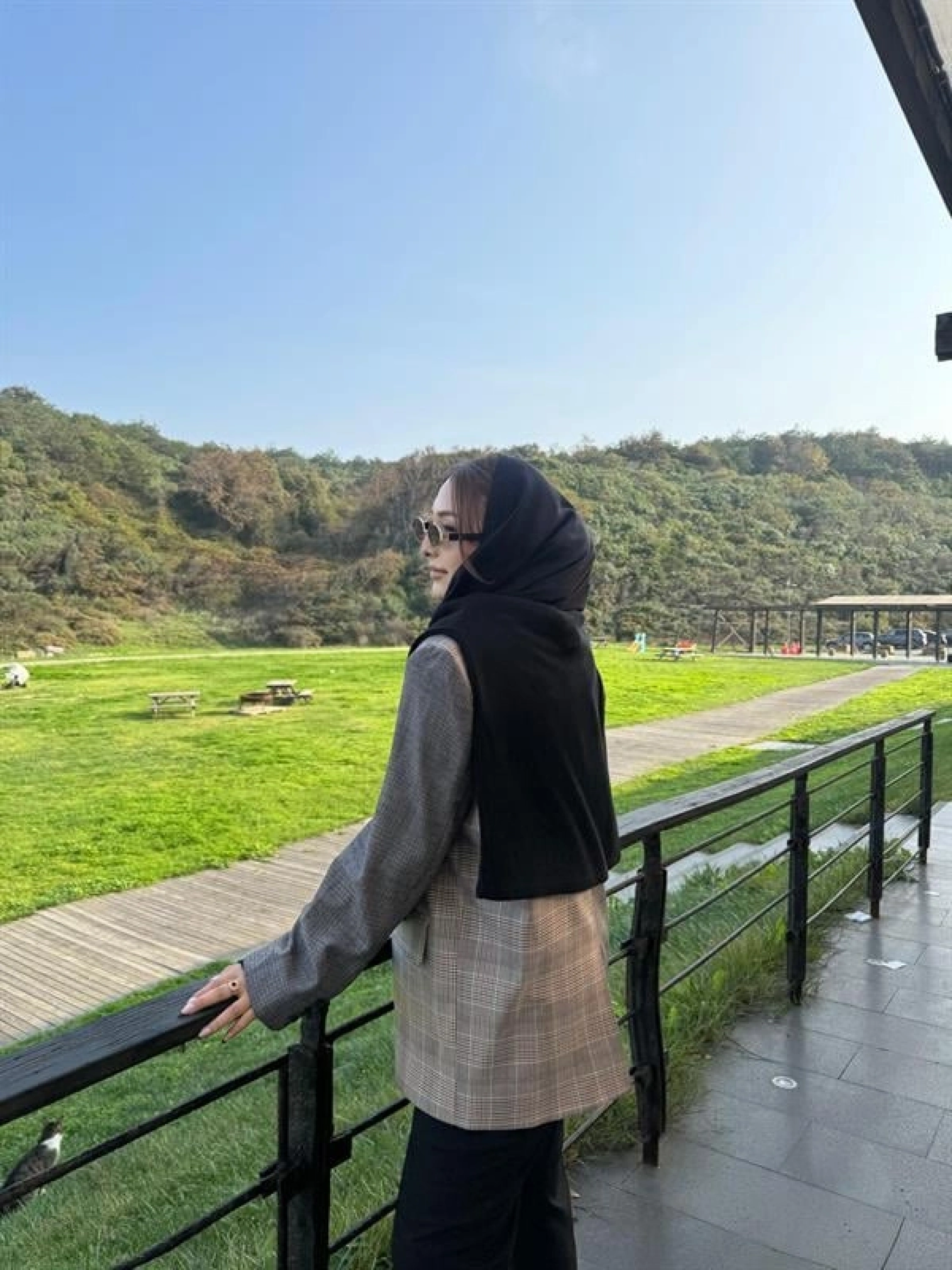 Vintage Kahve Astarlı Oversize Blazer Ceket