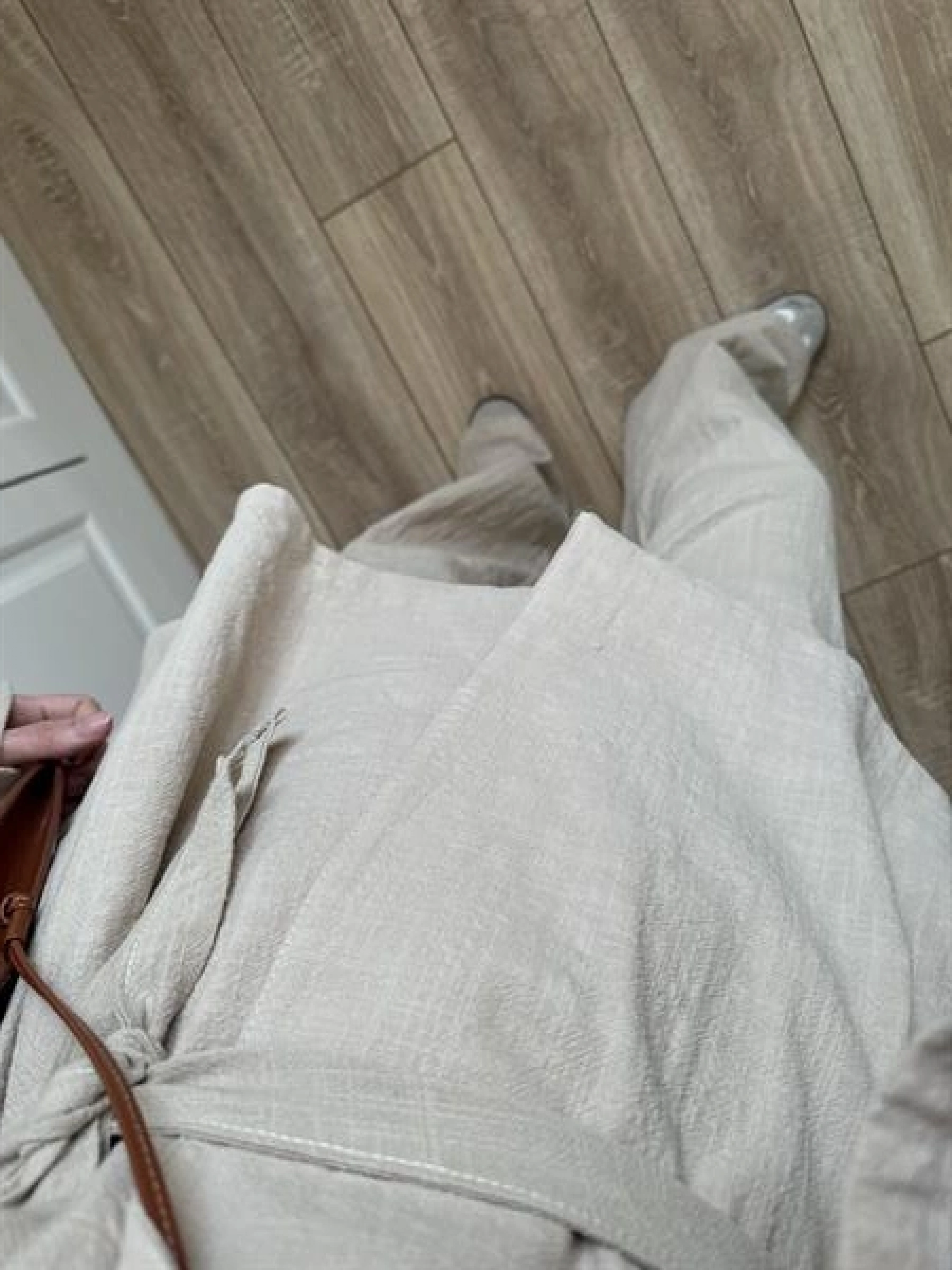 Vool Ham Keten Bej Kimono Takım
