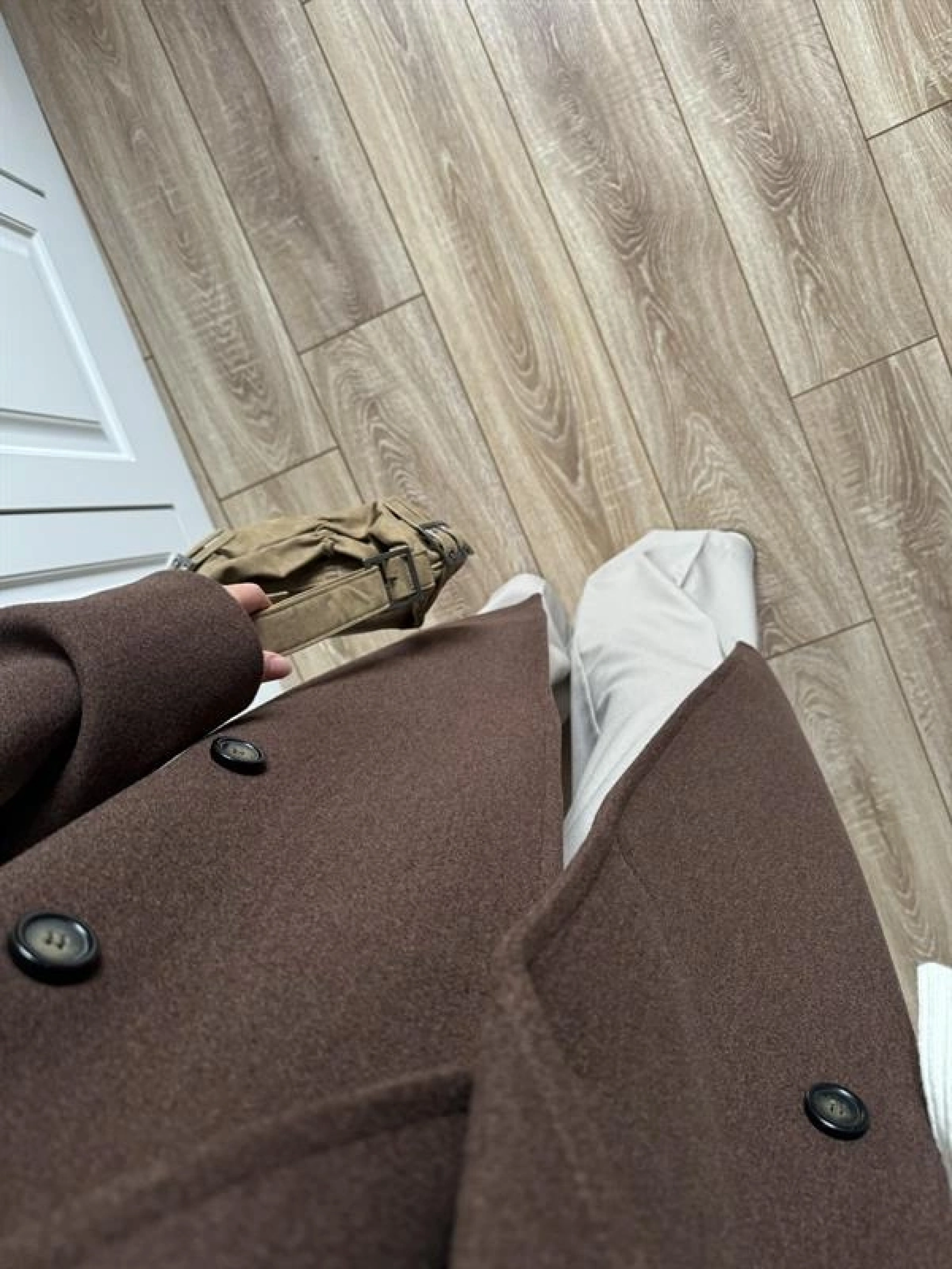 Zr Model Oversize Kahve Kaşe Kaban