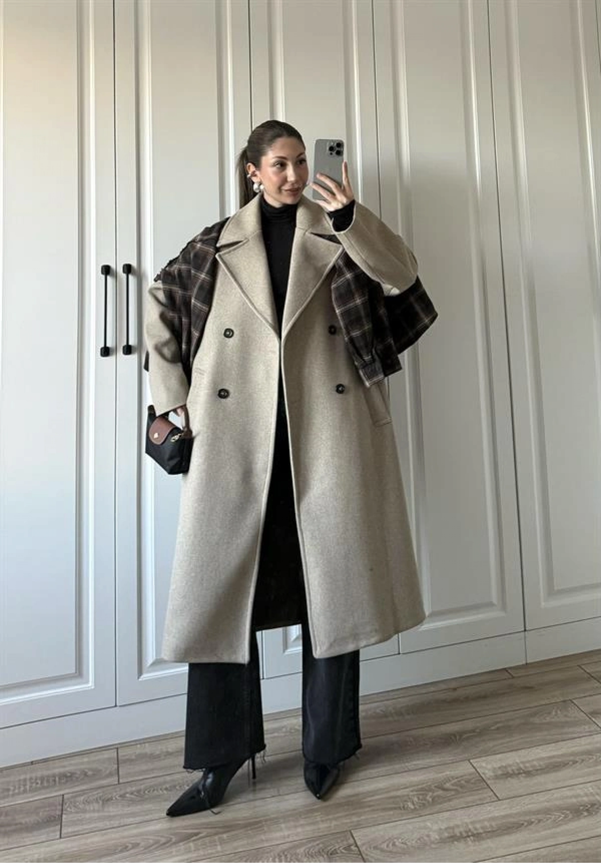 Zr Model Oversize Vizon Kaşe Kaban