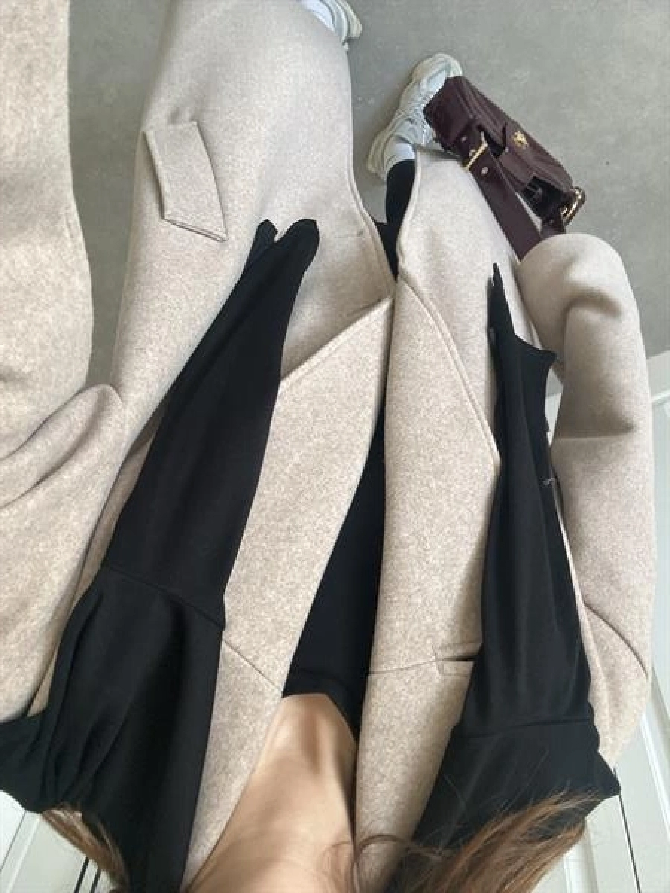 ZR Model Oversize Vizon Kaşe Kaban