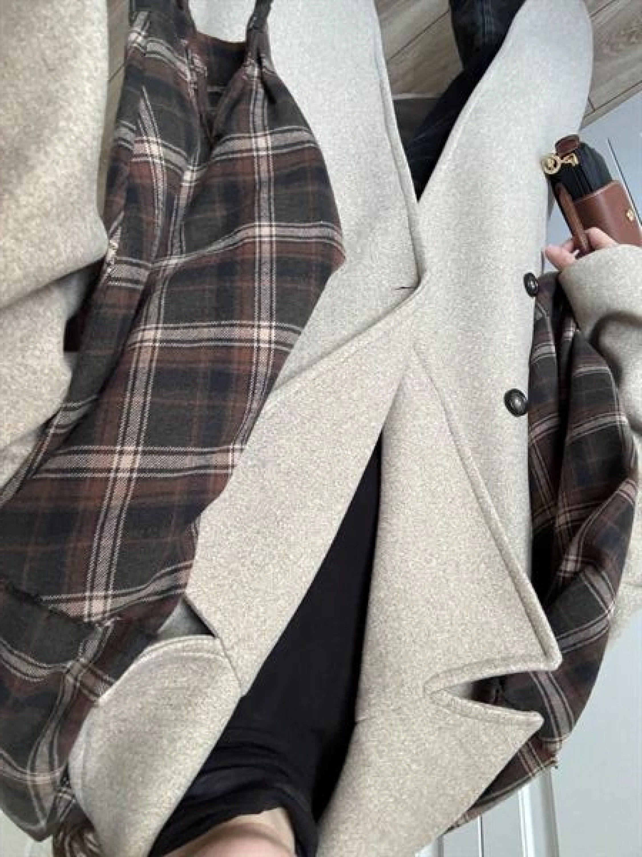 Zr Model Oversize Vizon Kaşe Kaban