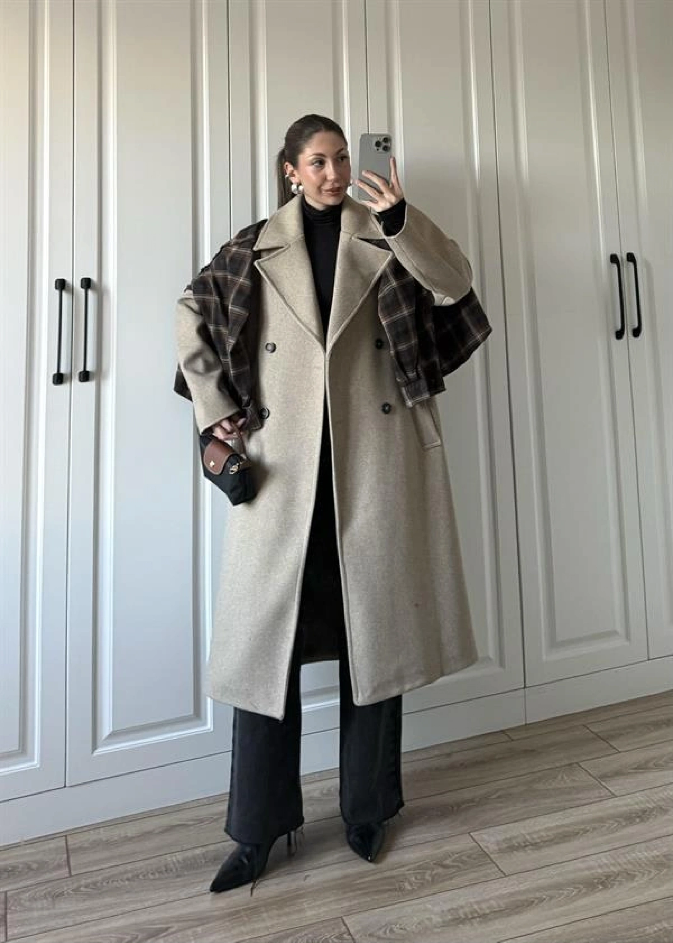 Zr Model Oversize Vizon Kaşe Kaban