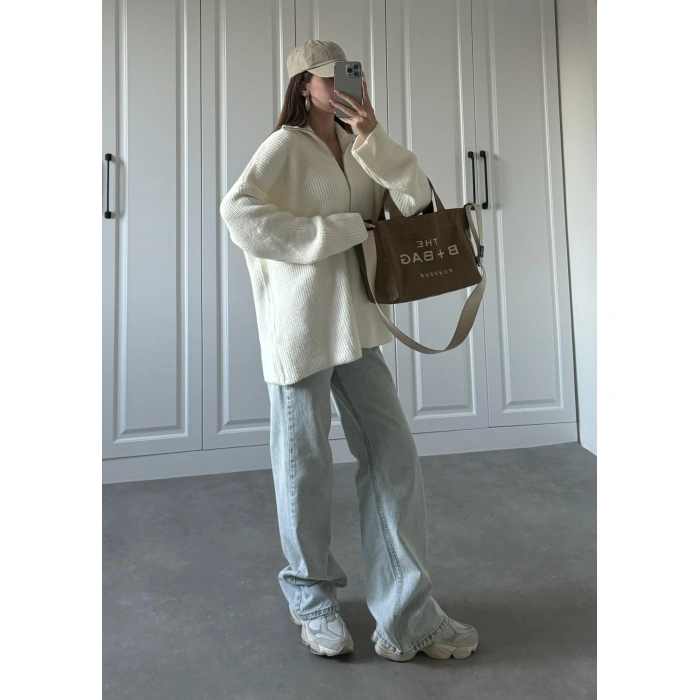 Açık Mavi Yüksekbel Palazzo Jean