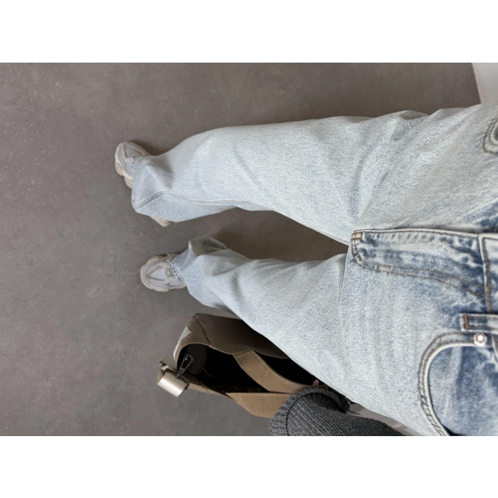 Açık Mavi Yüksekbel Palazzo Jean