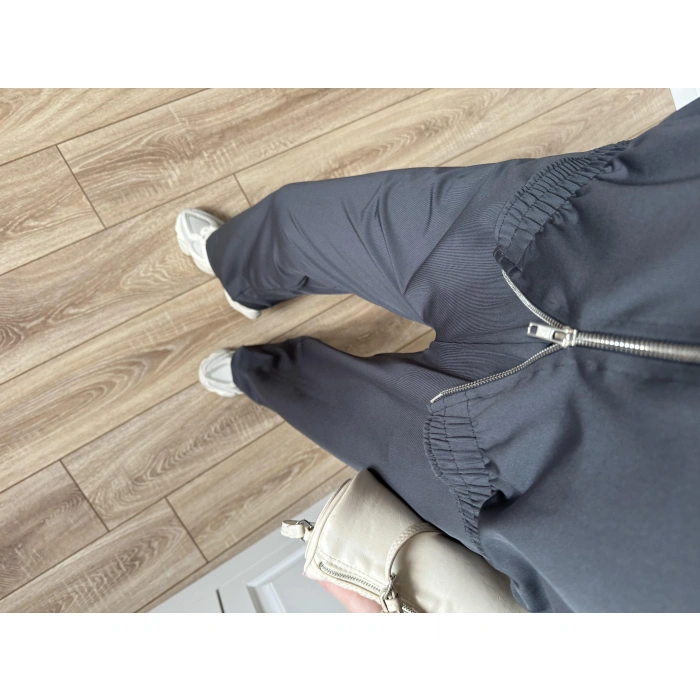 Çift Fermuarlı Antrasit Spor Model Takım