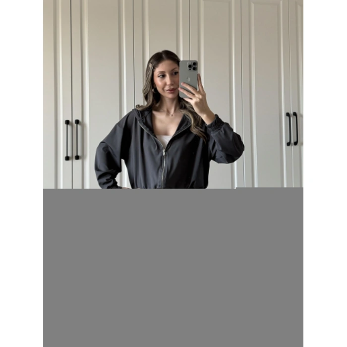 Çift Fermuarlı Antrasit Spor Model Takım