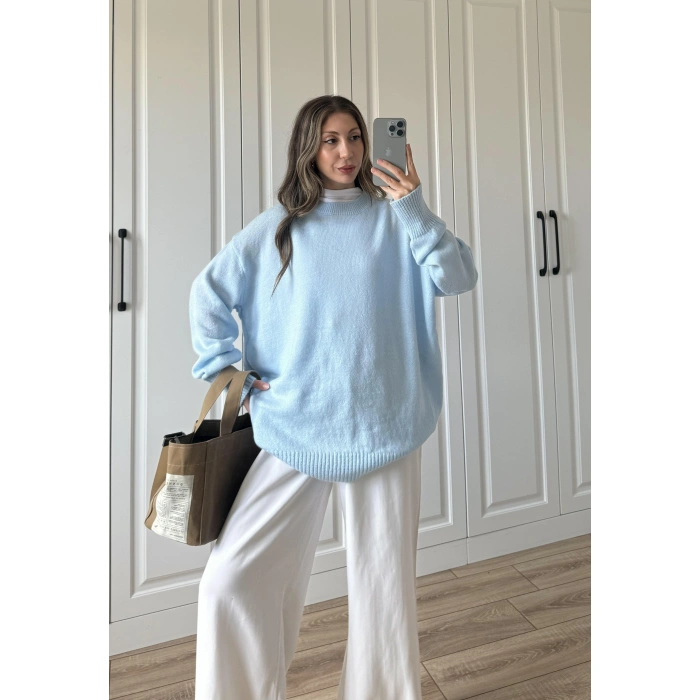 Golden Oversize Bebe Mavi Triko Kazak