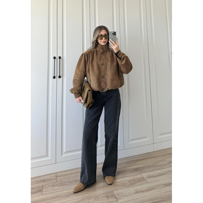 Hot Yükselbel Premium Siyah Palazzo Jean