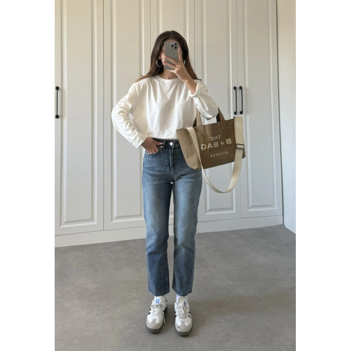 Koyu Mavi Straight Fit Jean