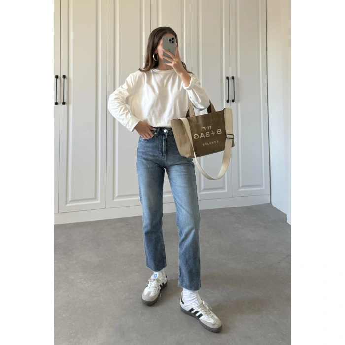 Koyu Mavi Straight Fit Jean