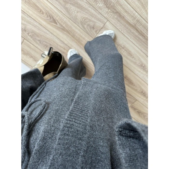 Luvre Bağlamalı Antrasit Triko Takım