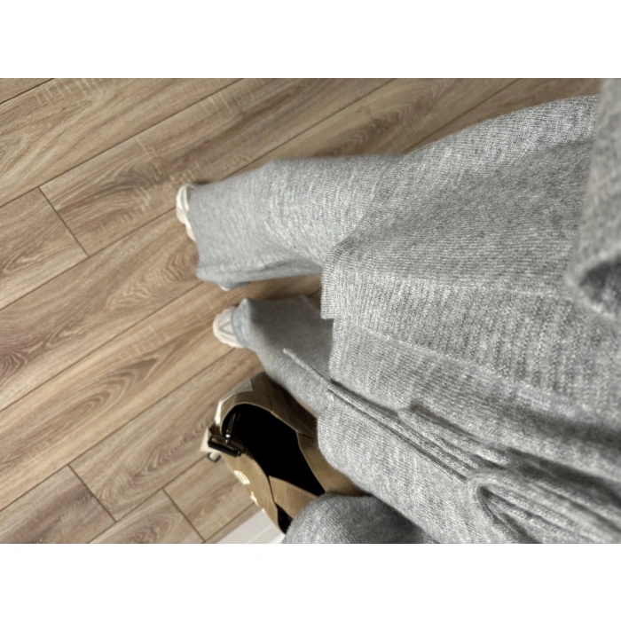 Luvre Bağlamalı Gri Triko Takım