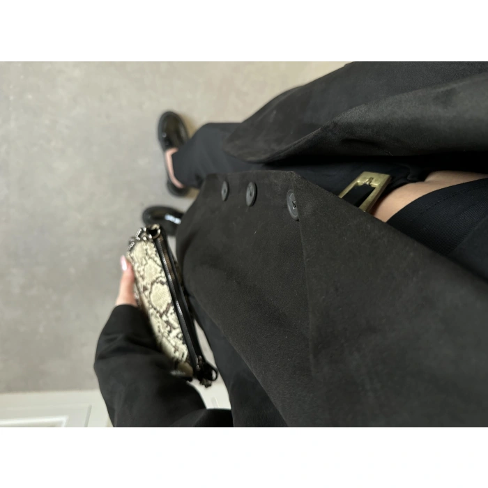 Mai Süet Astarlı Premium Siyah Blazer Ceket