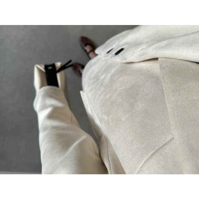 Mai Süet Astarlı Premium Taş Blazer Ceket