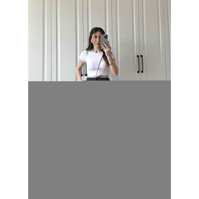 Maxi Astarlı Lacivert Balon Etek