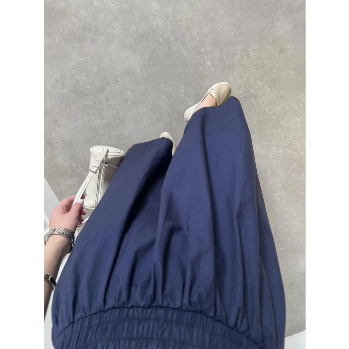 Poplin Kumaş Premium Lacivert Etek