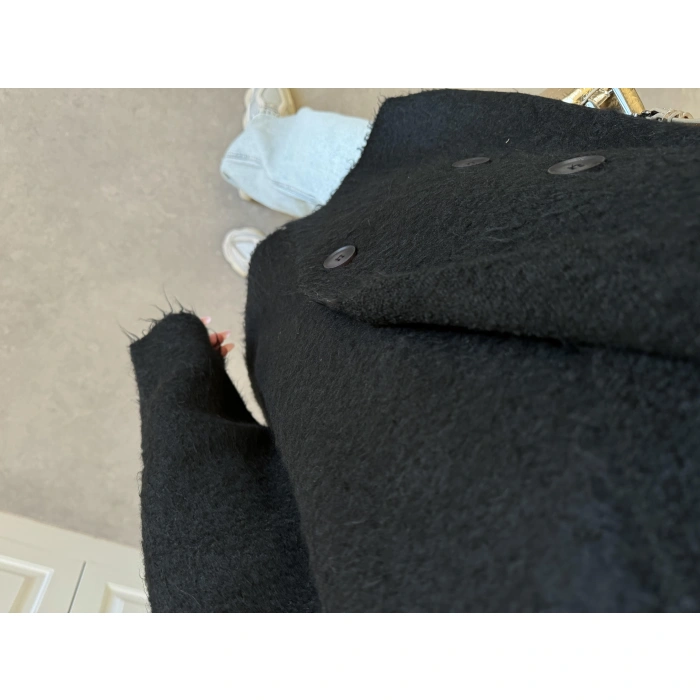 Şal Yaka Sakallı Premium Siyah Hırka