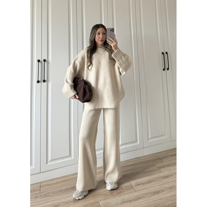 Sık Dokuma Tok Taş Triko Takım