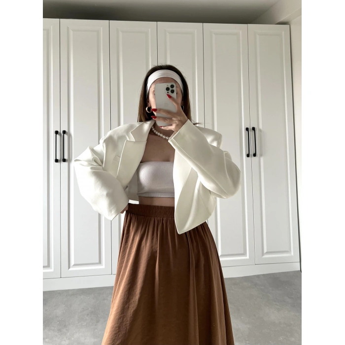 Tensel Beli Lastikli Kiremit Renk Kilos Etek