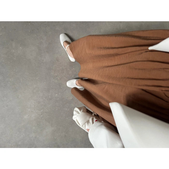 Tensel Beli Lastikli Kiremit Renk Kilos Etek