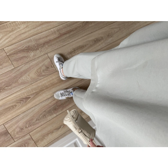 Üç İplik Şardonlu Oversize Gri Takım