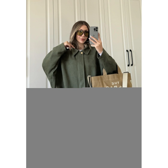 Viral Süet Astarlı Haki Bomber Ceket