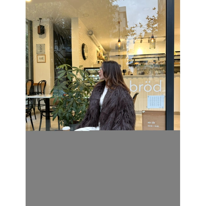 Yüksek Kalite Kahve Lux Uzun Kürk