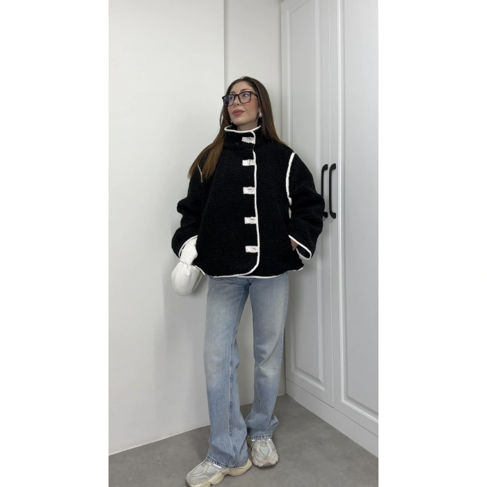 Zr Model Nova Siyah Peluş Mont