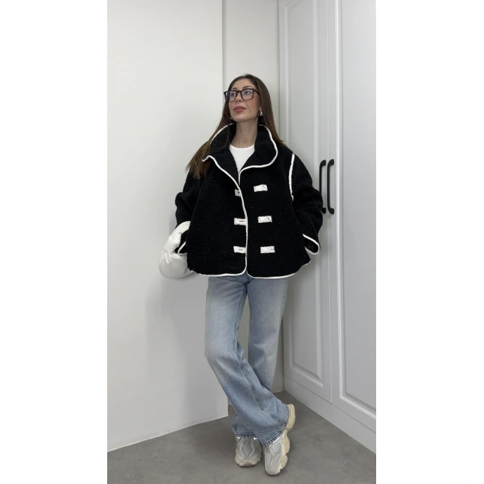 Zr Model Nova Siyah Peluş Mont