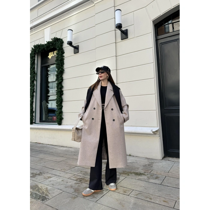 Zr Model Oversize Vizon Kaşe Kaban