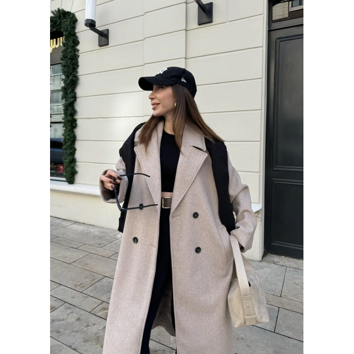 Zr Model Oversize Vizon Kaşe Kaban